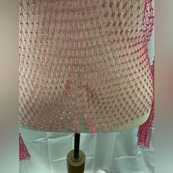 Superdown Karolie Sheer Rhinestone Top - with blemish - Picture 6 of 7